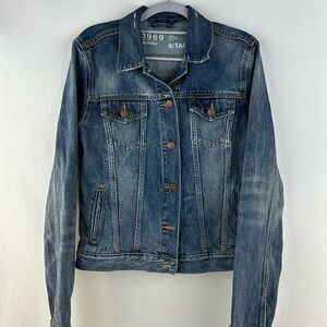 GAP 1969 Icon Flap Jack Medium Wash Denim Jacket